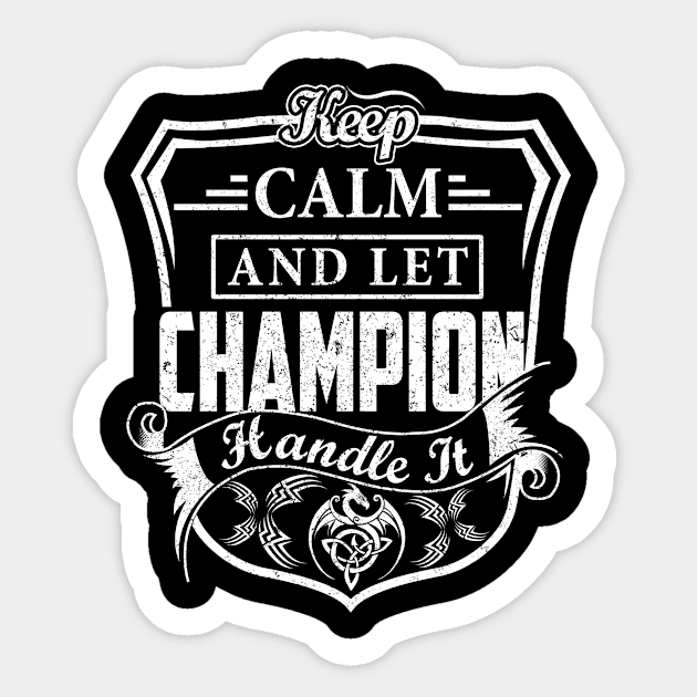 CHAMPION Sticker by Rodmich25